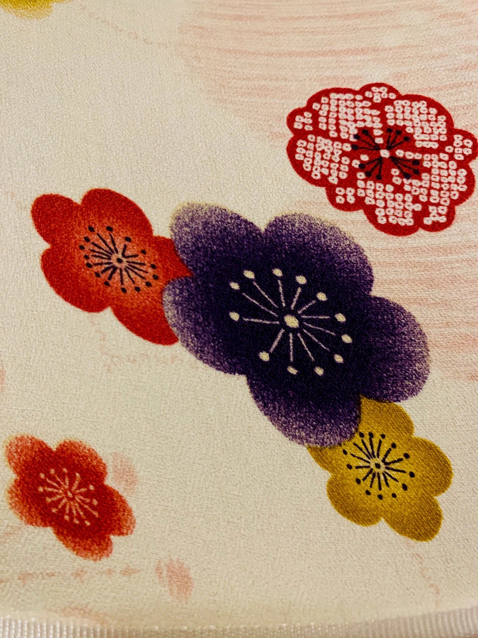 LAMP BIANCHI FIORI handmade Japanese cotton fabric