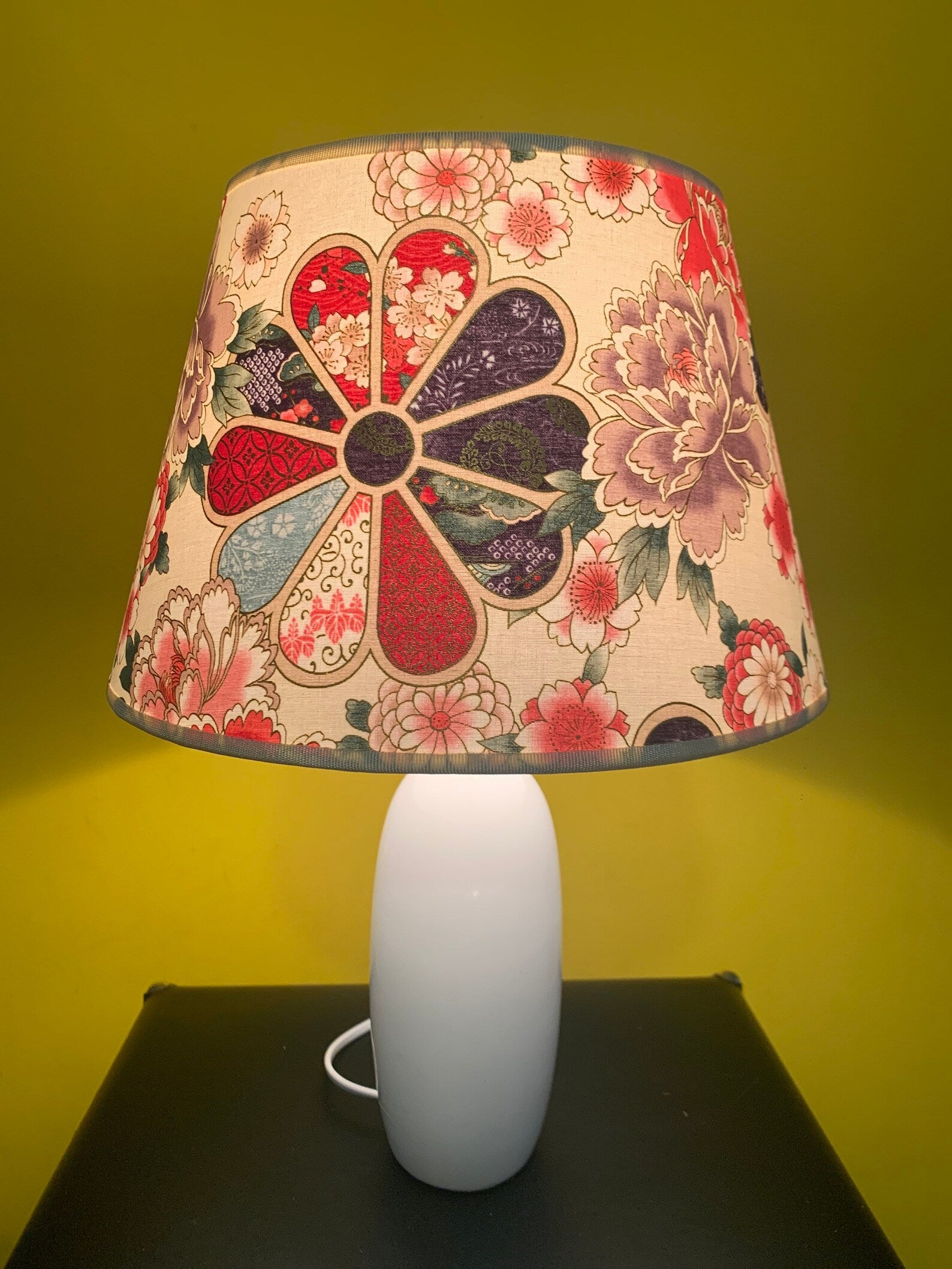 LAMPSHADE OKINAHANA WHITE handmade Japanese cotton
