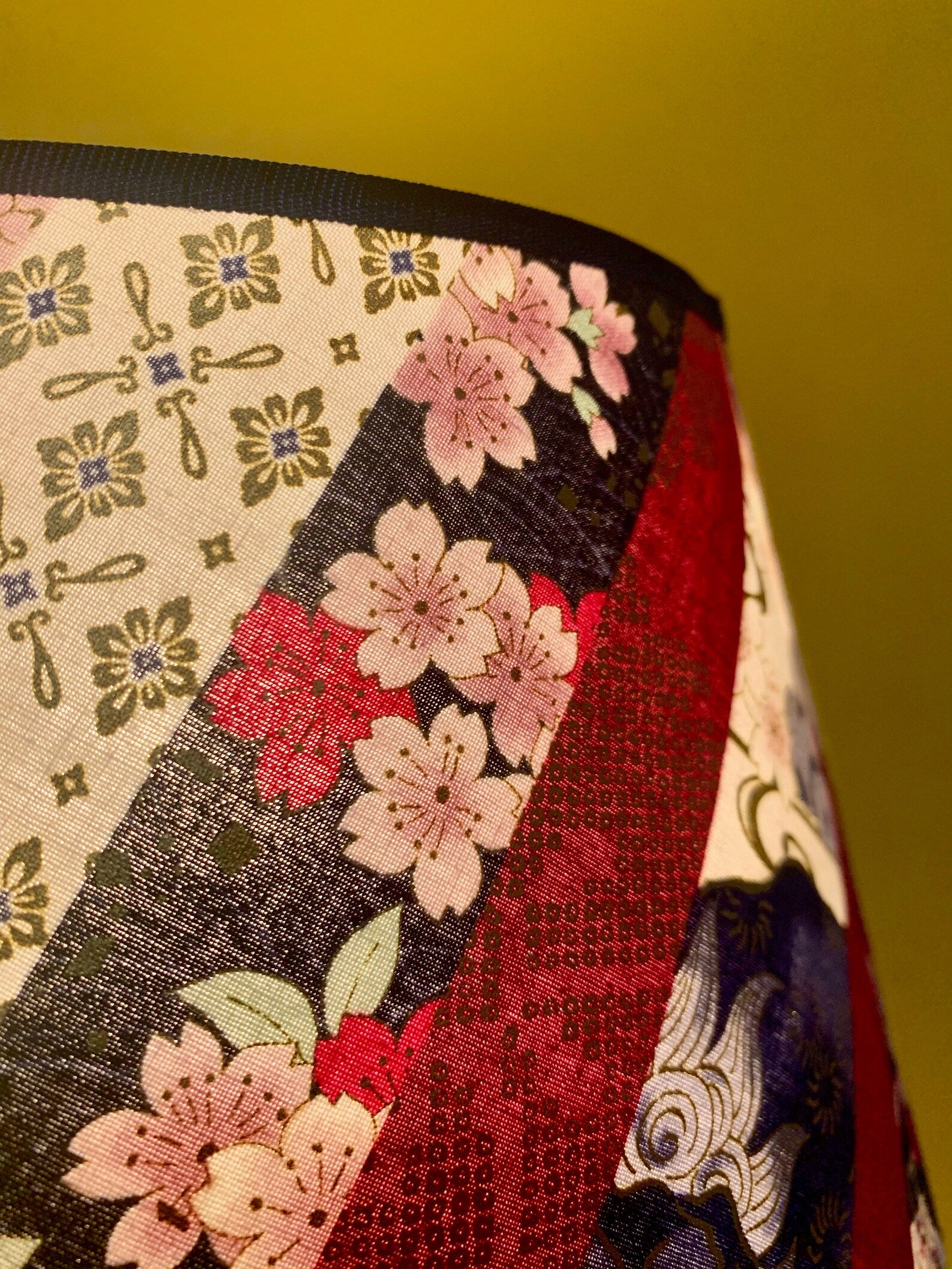 LAMPSHADE TSUBAKI BLU handmade Japanese cotton