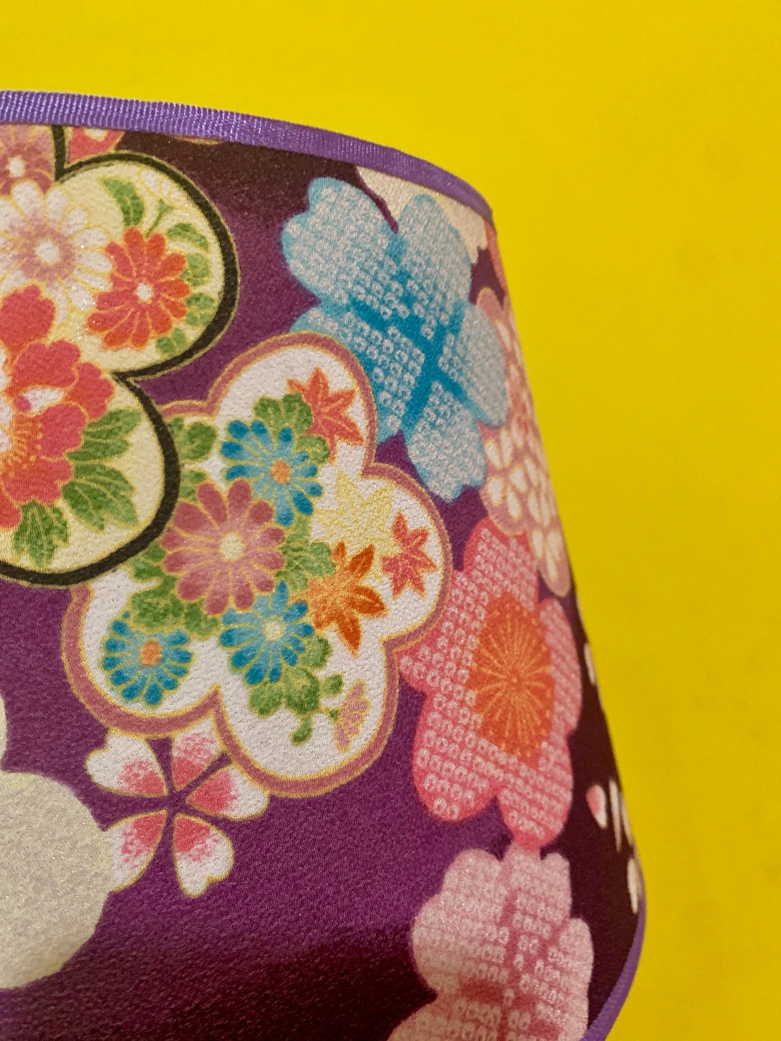 lampshade in Japanese fabric