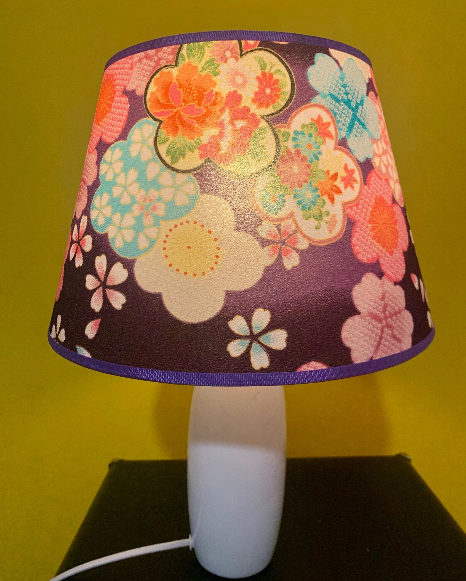 lampshade in Japanese fabric
