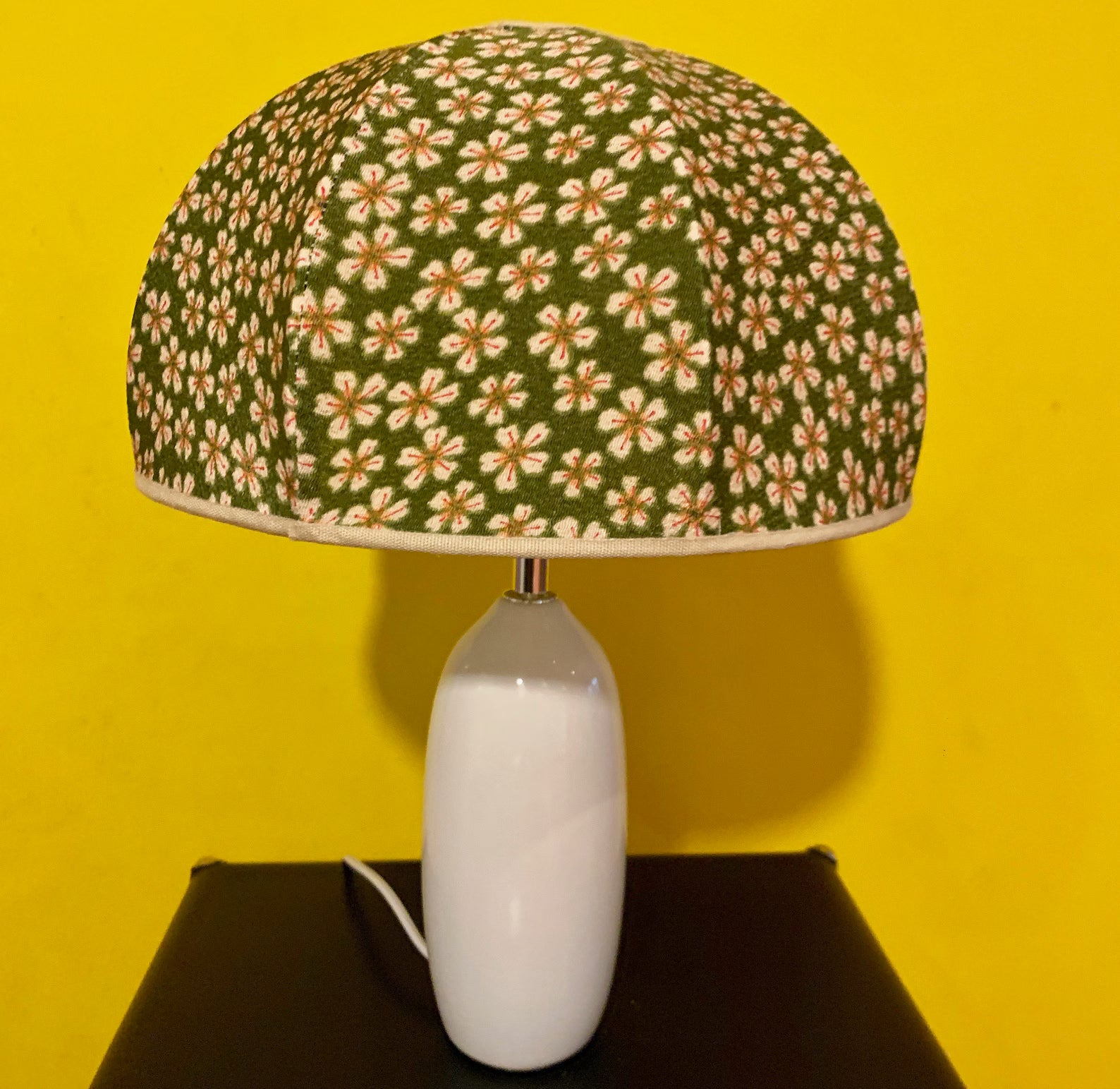 LAMP PICCOLI FIORI green handmade Japanese cotton fabric